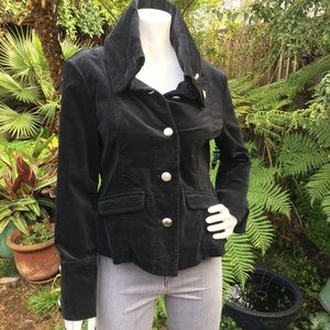 MICHAEL KORS Black High Neck Velvet Jacket